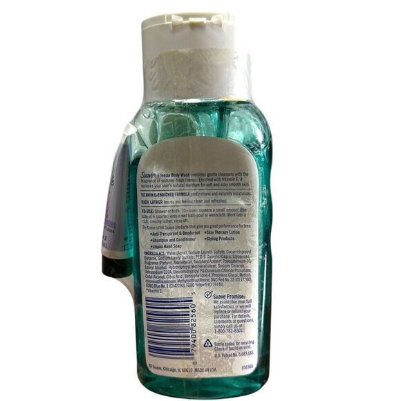 Vtg Suave Naturals Freesia Body Wash RARE Discontinued Sealed NOS Bonus Lotion - Picture 2 of 2